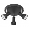 LED bodové halogénové stropné svietidlo 3x GU10 Black Classic Konrad 5324 Rabalux