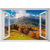 Self -adhézne 3D slepka na okno na jeseň 90x60 (Self -adhézne 3D slepka na okno na jeseň 90x60)