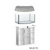 Diversa Modern 80 oblúkový 112 l akváriový komplet / čierny LED plastový kryt - čierna