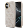 Guess PU Leather 4G Gold Frame MagSafe zadný kryt pre iPhone 17 Pink