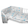 Mantinel s obliečkami Premium, Baby Nellys, 3D sada, Good night Animals, sivé BOY, 135x100 Baby Nellys