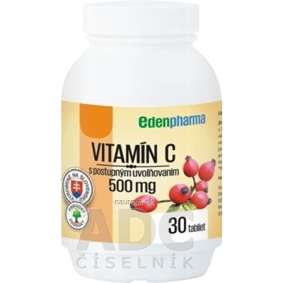 EDENPharma, s.r.o. EDENPharma VITAMÍN C 500 mg tbl s postupným uvoľňovaním 1x30 ks 30 ks