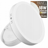 Panel Stropné Svietidlo LED na omietku Okrúhly Biely 18W Nebliká CCD Lampa