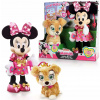 Plyšová interaktívna hračka Minnie Mouse so psíkom so zvukom (Mäkká spievajúca hračka Minnie Mouse a jej štekajúci psík s príslušenstvom)