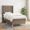 Box spring postel s matrací taupe 100 x 200 cm textil Hnědošedá 3132293