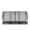 EXIT TOYS Exit Allure Premium prízemnná trampolína s ochrannou sieťou priemer 244x427cm, čierna farba, NOVINKA