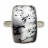 Nefertitis Opál dendritický prsteň striebro Ag 925 R54 - 59 mm (US 9), 5,4 g