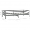 vidaXL Denná posteľ s matracom 90x200 cm, sivá, borovicový masív - Sivá - 169155-103466