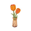 RoboTime 3D drevená skladačka Oranžový tulipán