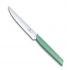 Steakový nůž 12 cm zelený SWISS MODERN - Victorinox (Zoubkovaný nůž na steak 12 cm SWISS MODERN mátově zelený - Victorinox)