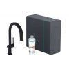 Hansgrohe Aqittura M91 Drezová batéria s výsuvnou koncovkou, SodaSystem, sBox, matná čierna 76836670-HG