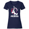 Tričko na pilates - Námornícka modrá