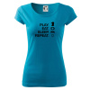 Eat sleep play - šach - Dámske tričko Pure - 2XL ( Svetlý tyrkys )