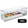 VEVOR Chladiaca vitrína Nerezová Oceľ s krytom z PC 1305x404x450MM