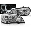 BMW X5 E70 07-10 - predné chrom svetlá AFS ANGEL EYES a denným svietením pre xenon