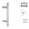 FT - MADLO kód K31Z 25x25 mm ST ks Rozteč madla: 600 mm, Dĺžka: 800 mm, Rozmer profilu madla: 25x25 mm NEM - nerez matná (F60)