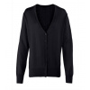 Premier Workwear Dámsky pletený kardigán na gombíky PR697 Black XL (16)