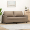 vidaXL 2-miestna pohovka kapučínová 140 cm umelá koža - Hnedá - 79987-34416
