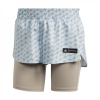 adidas x Marimekko Run Icons Logo 2-in-1 Running Shorts Womens Icebluebrown 6 (XXS)