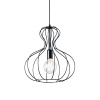 Závesné svietidlo Ideal lux 148502 AMPOLLA-1 SP1 NERO 1xE27 60W čierna