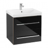 Villeroy & Boch Avento - Umývadlová skrinka, 58x51x45 cm, 2 zásuvky, Crystal Black A88900B3