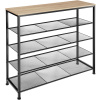 tectake 404296 botník sheffield 100x30,5x93cm - industrial svetlé drevo, dub sonoma