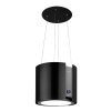 Klarstein Skyfall, digestor, 45 cm, ostrovčekový, 402 m³/h, LED, nehrdzavejúca oceľ, čierny (CGCH6-Skyfall-BK)