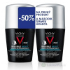VICHY HOMME INVISIBLE RESIST DETRANSPIRANT 72H DUO detranspirant proti zápachu, roll-on (-50% na druhý produkt) 2x50 ml, 1x1 set