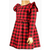 Dievčenské šaty - Šaty pred kolenným štýlom pre deti veľkosť 116 (Vianočné šachy červený štýl Kid 116)