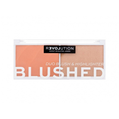 Revolution Relove Colour Play Blushed Duo Blush & Highlighter Queen (W) 5,8g, Kontúrovacia paletky