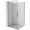Mexen Velar L, posuvná sprchová zástena Walk-in 100 x 200 cm, 8mm číre sklo, ružové zlato, 871-100-003-03-60