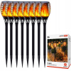 8x Solárna LED záhradná lampa zapichovacia IMITÁCIA OHŇA fakľa VEĽKÁ XL
