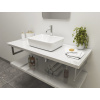 CERAMICA LATINA ATYP 60-80 x 46-50cm doska pod umývadlo, MDF/lamino, biela lesklá