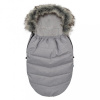 Detský fusak s kožušinou, svetlosivý, od značky NEW BABY Sivá
