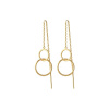 Pernille Corydon Náušnice Double Plain Earchain pozlátené