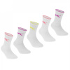Slazenger Crew Socks 5 Pack Childs Bright Asst Chd C8-C13
