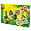 SES Creative Sádrový trojkomplet dinosaury