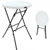 Casaria Párty stôl, biely JR39 umelá hmota 80 cm sklápateľný
