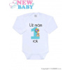 Body s potlačou New Baby Už mám 1 rok modré - Modrá - 80 (9–12m)