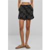 AOP Viscose Resort Blackflower Women's Shorts čierna 4XL Urban Classics 4065812396099