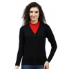 Elegantný dámsky sveter 00697 čierna 2XL