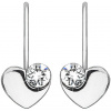 Evolution Group Stříbrné srdíčkové náušnice s krystaly Swarovski 31299.1 bílé