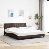 Rám postele bez matrace tmavě hnědý 180 x 200 cm textil Hnědá 3310478