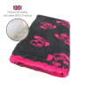 DRYBED Premium Vet Bed Dogface antracitový + fuchsia 150 x 100 cm
