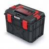 PROSPERPLAST Kufor na náradie X BLOCK ALU LOG čierny 54,6x38,0x40,7cm