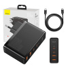 Sieťová nabíjačka Baseus GaN2 Pro, 2x USB + 2x USB-C, 100 W, EÚ (čierna)