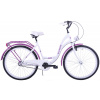 KOZBIKE Mestský bicykel K36 3 prevodový Bielo-fialový 28