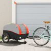 zahrada-XL Vozík za bicykel, čierno oranžový 45 kg, železo 94152