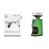 Ascaso Steel DUO PID, White&Wood + Eureka Atom 60, kawasaki green