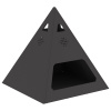 zahrada-XL Ohnisko Pyramída Čierna 50x50x51 cm Oceľ 858952